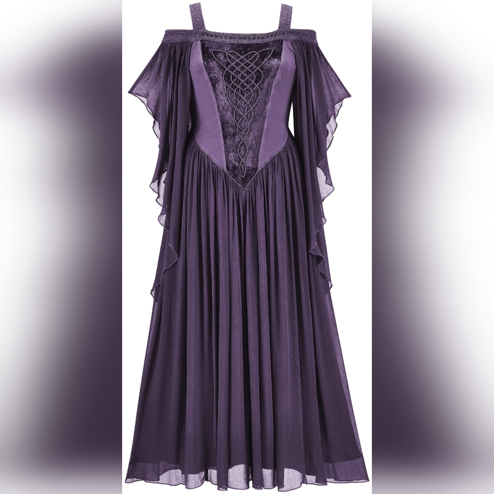 Holy Clothing Avallon Maxi Dress In Midnight Lavender